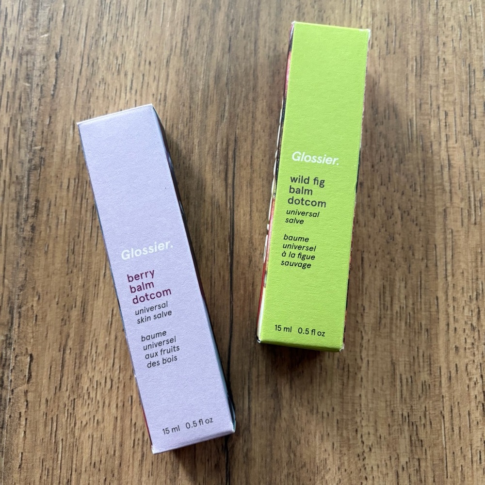 NIB Glossier Berry and Wild Fig Balm Dotcom Duo